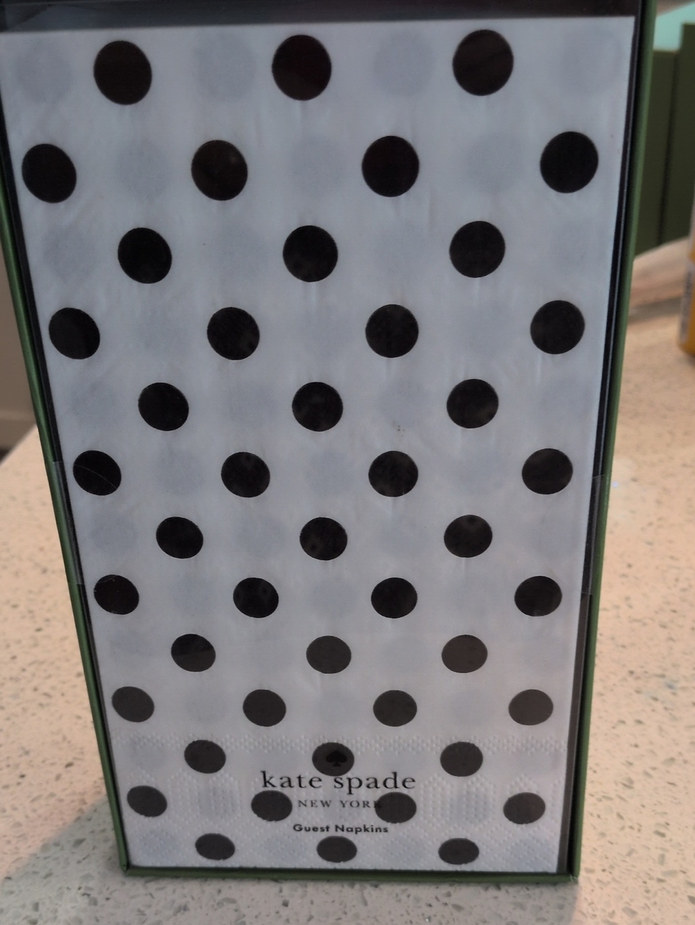 KATE SPADE Black & White Polka Dot 40 Guest Napkins